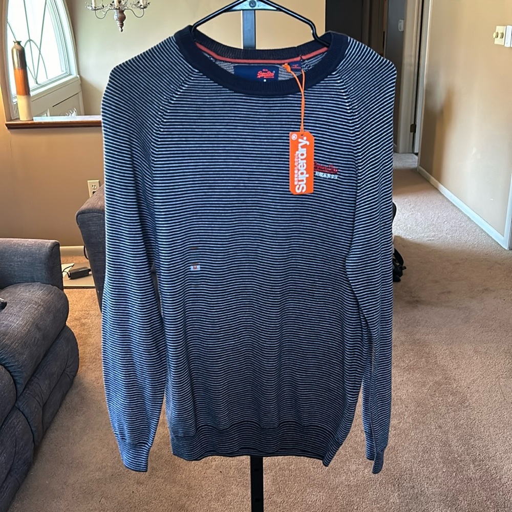Real SuperDry Orange Label NWT Cotton Crew Medium